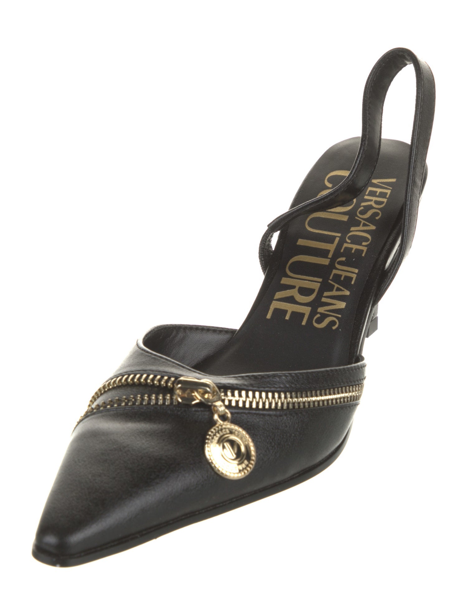 Versace Jeans Couture Leather Slingback Pumps w/ Tags