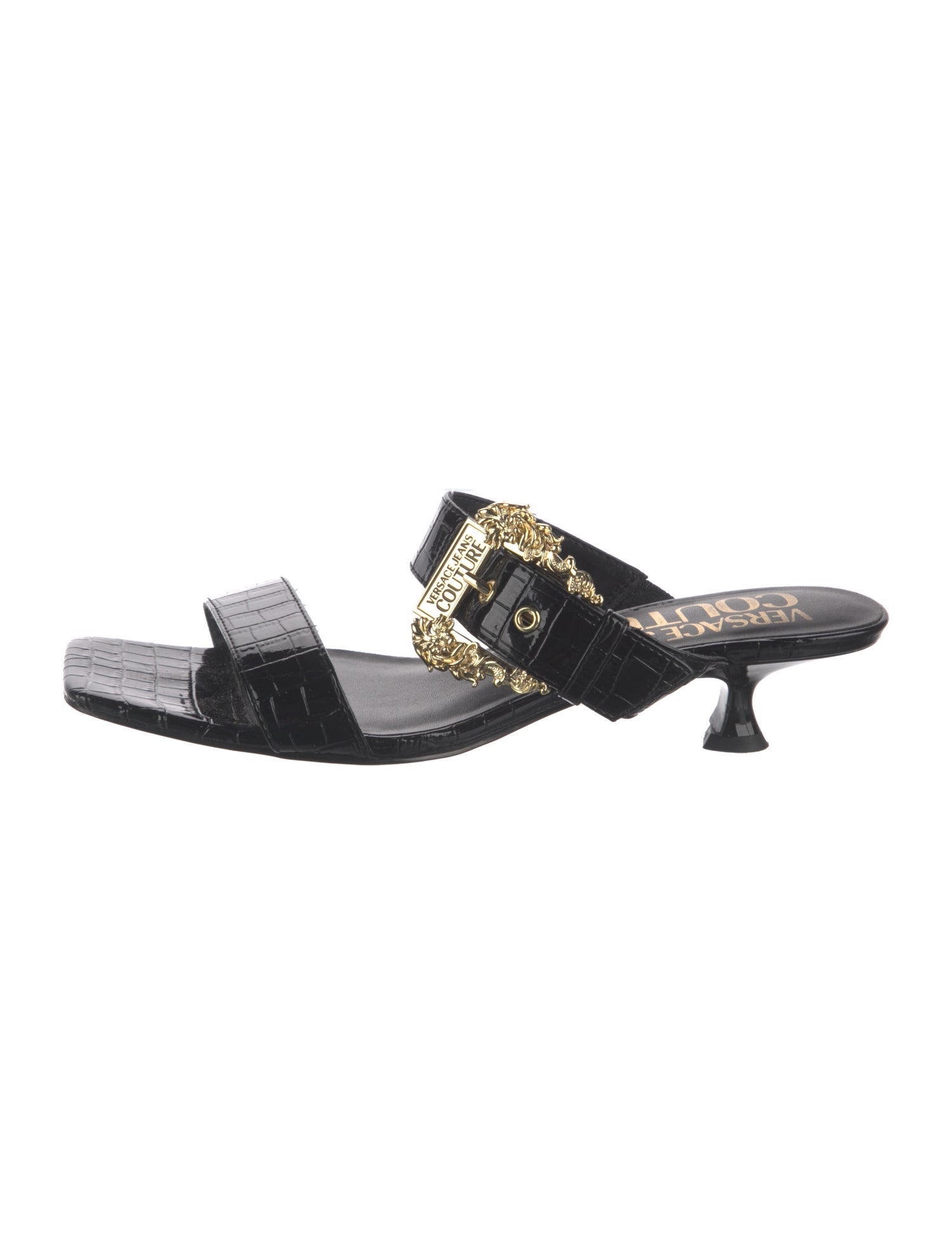 Versace Jeans Couture Leather Slides