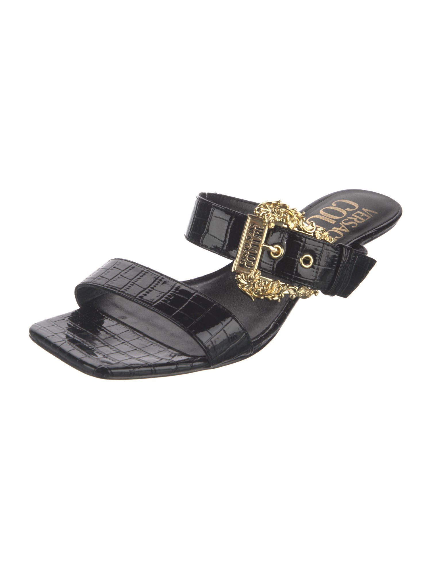 Versace Jeans Couture Leather Slides