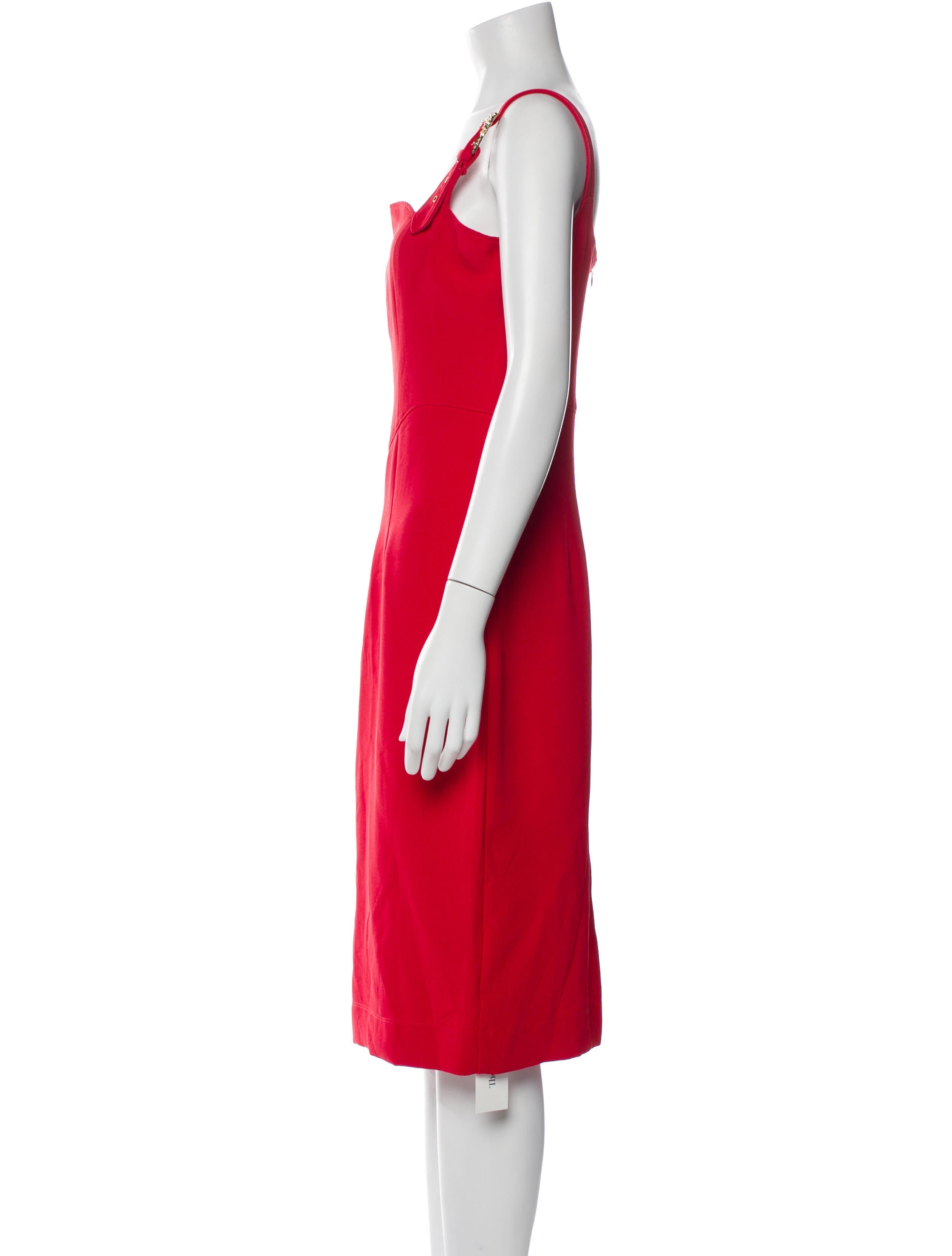 Versace Jeans Couture Square Neckline Knee-Length Dress w/ Tags