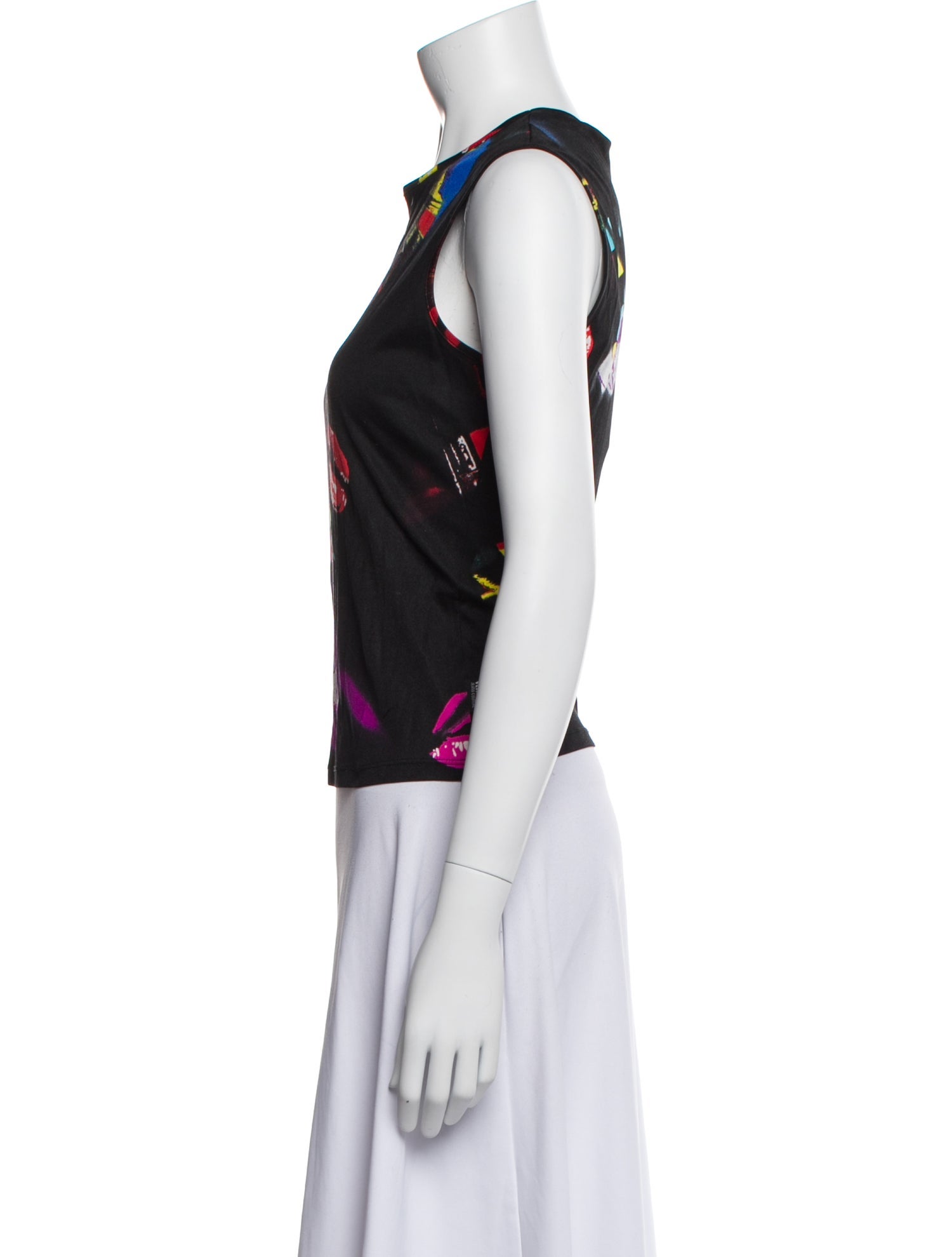 Versace Jeans Couture Printed Crew Neck Top