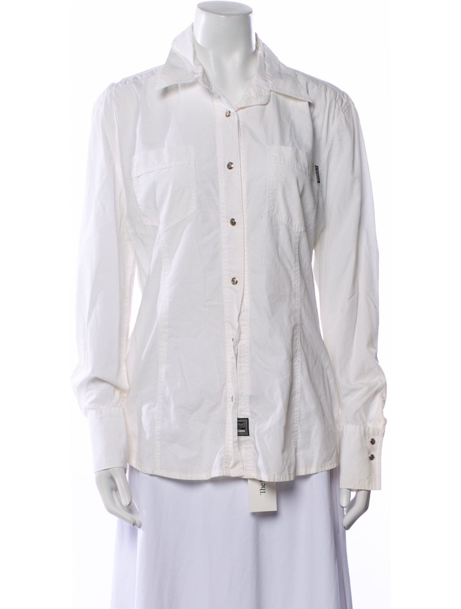 Versace Jeans Couture Long Sleeve Button-Up Top