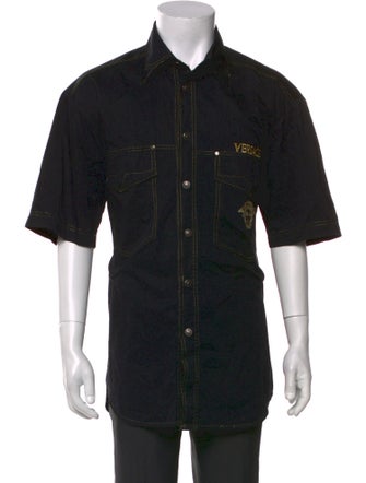 Versace Jeans Couture Graphic Print Three-Quarter Sleeve Shirt