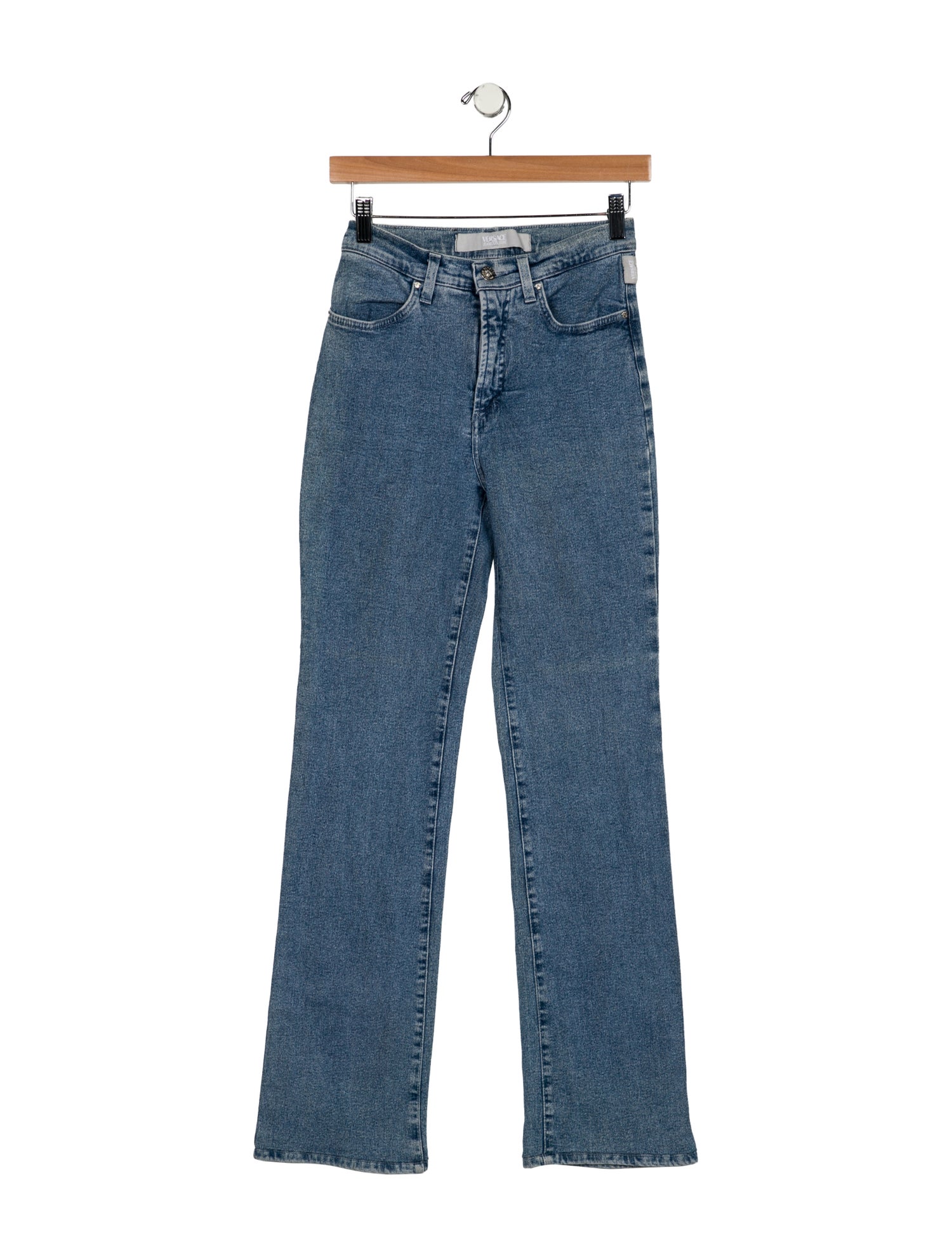 Versace Jeans Couture High-Rise Straight Leg Jeans