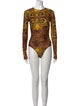 Versace Jeans Couture Printed Crew Neck Bodysuit