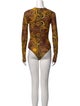 Versace Jeans Couture Printed Crew Neck Bodysuit