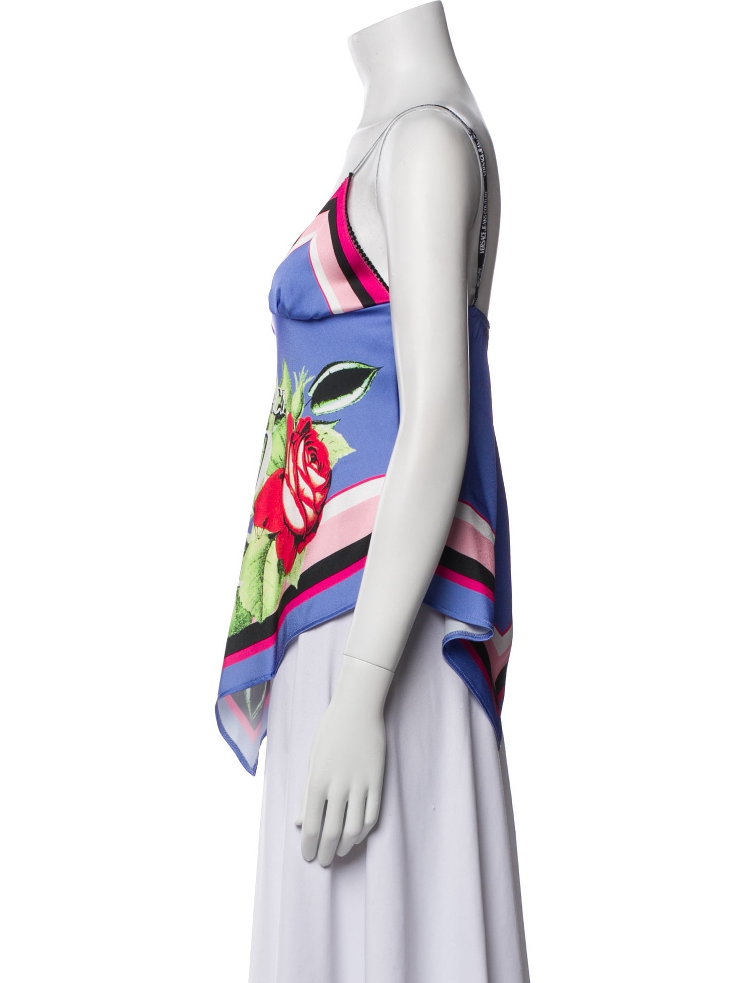 Versace Jeans Couture Printed V-Neck Top