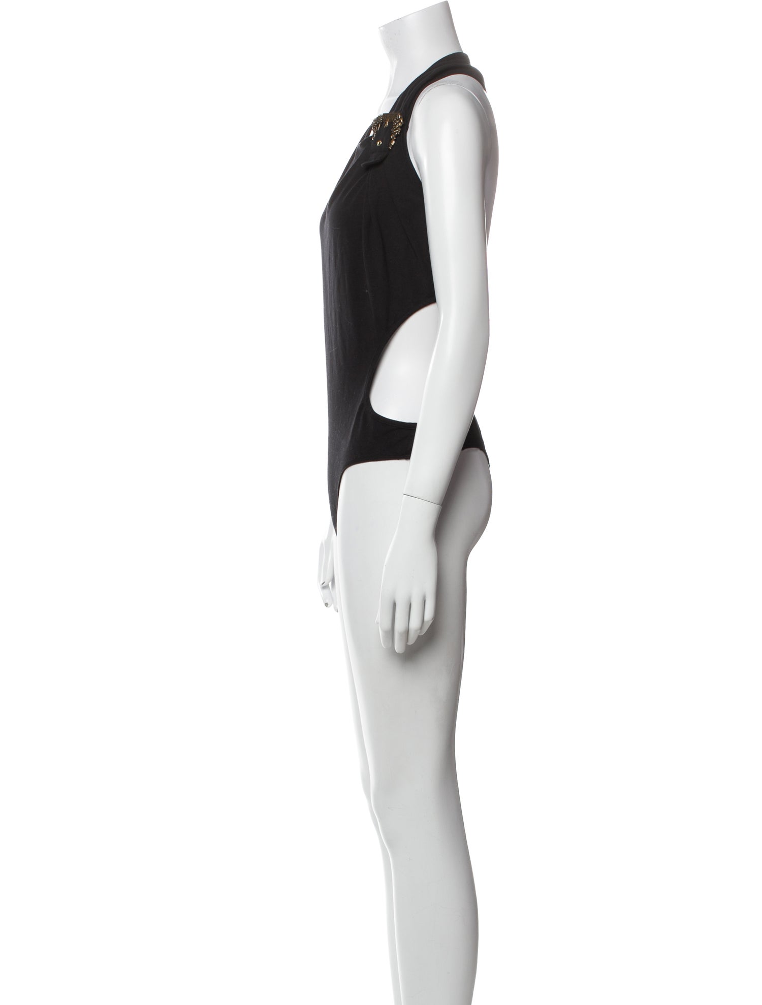 Versace Jeans Couture Square Neckline Sleeveless Bodysuit