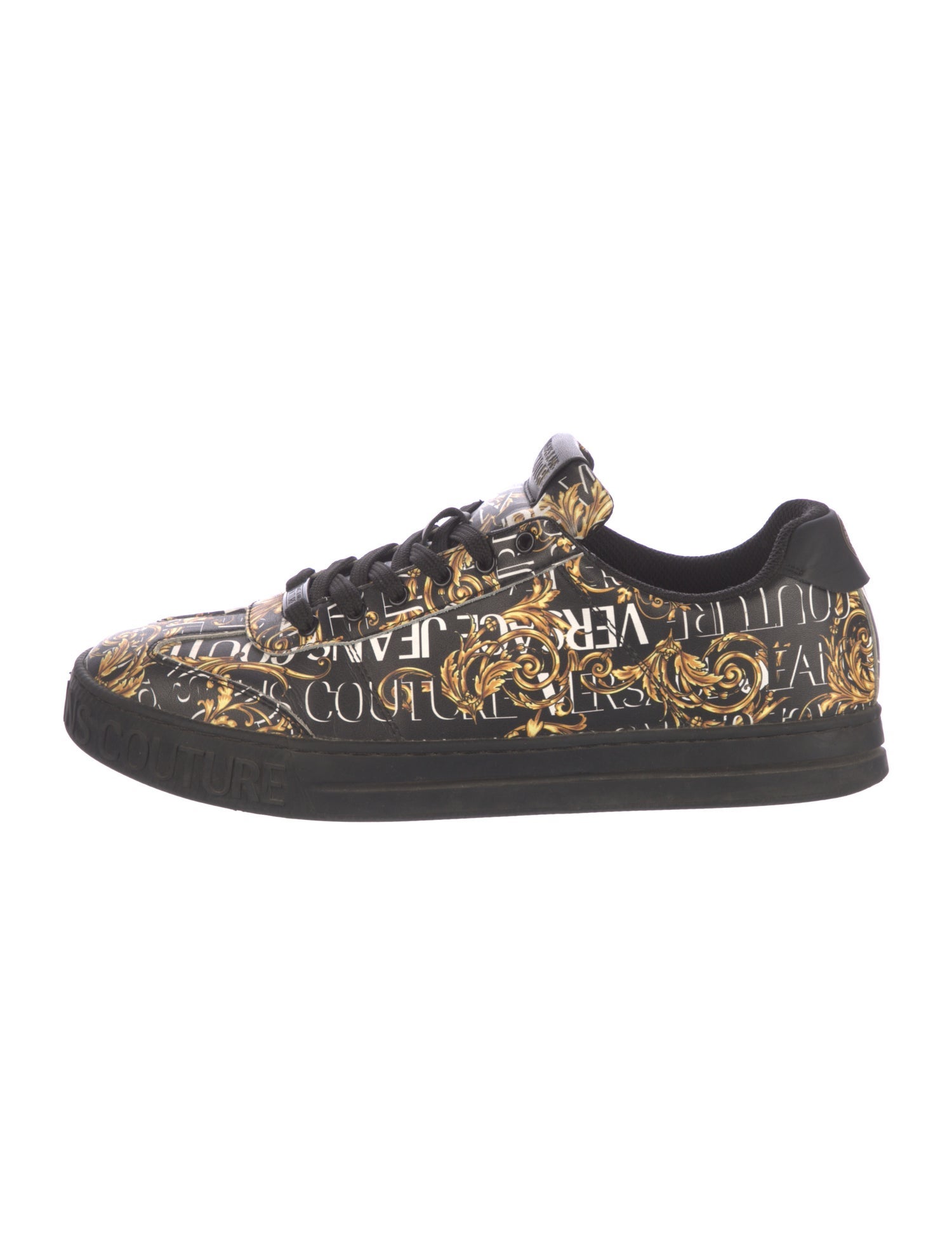 Versace Jeans Couture Leather Printed Sneakers