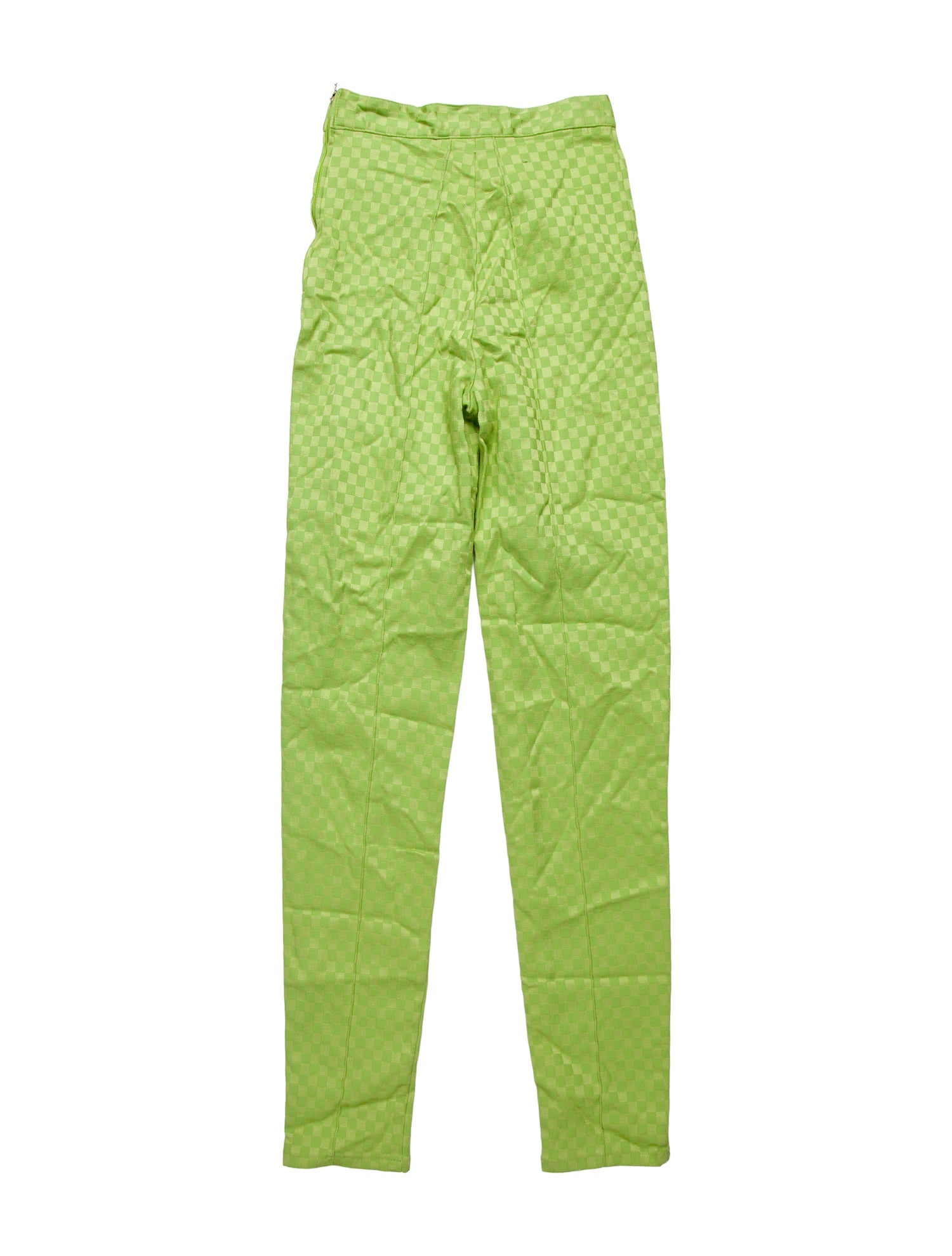 Versace Jeans Couture Plaid Print Skinny Leg Pants