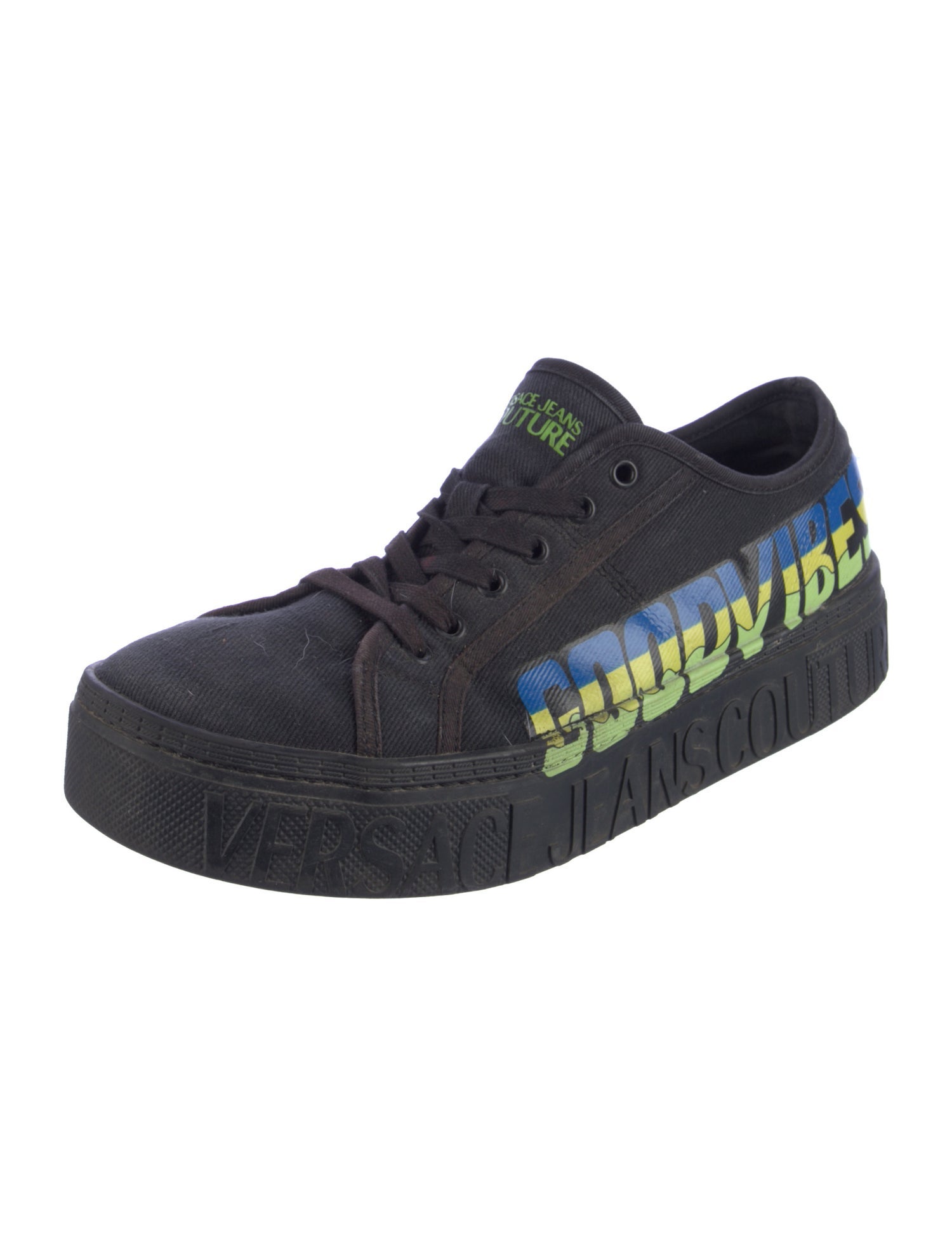 Versace Jeans Couture Canvas Graphic Print Sneakers