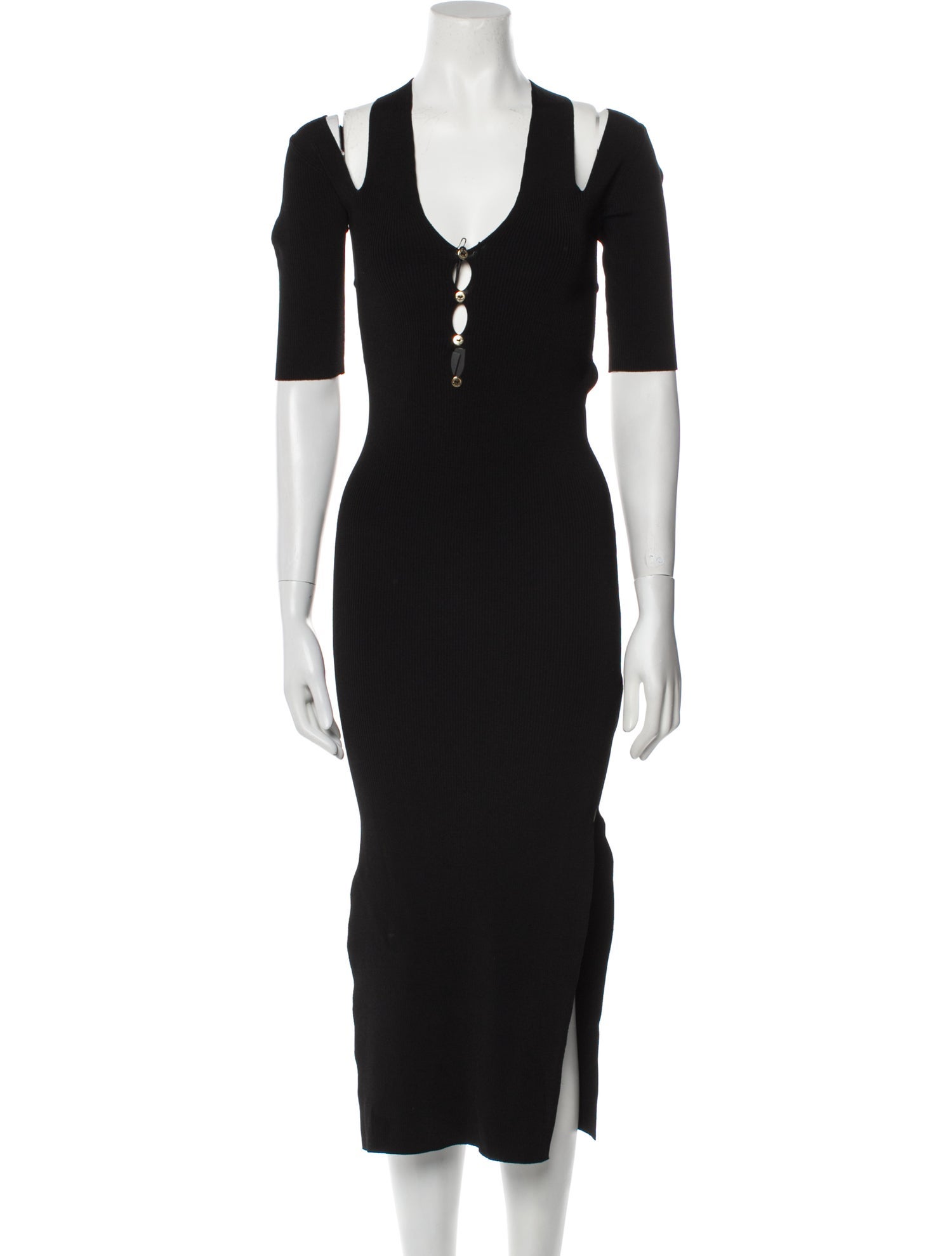 Versace Jeans Couture V-Neck Midi Length Dress