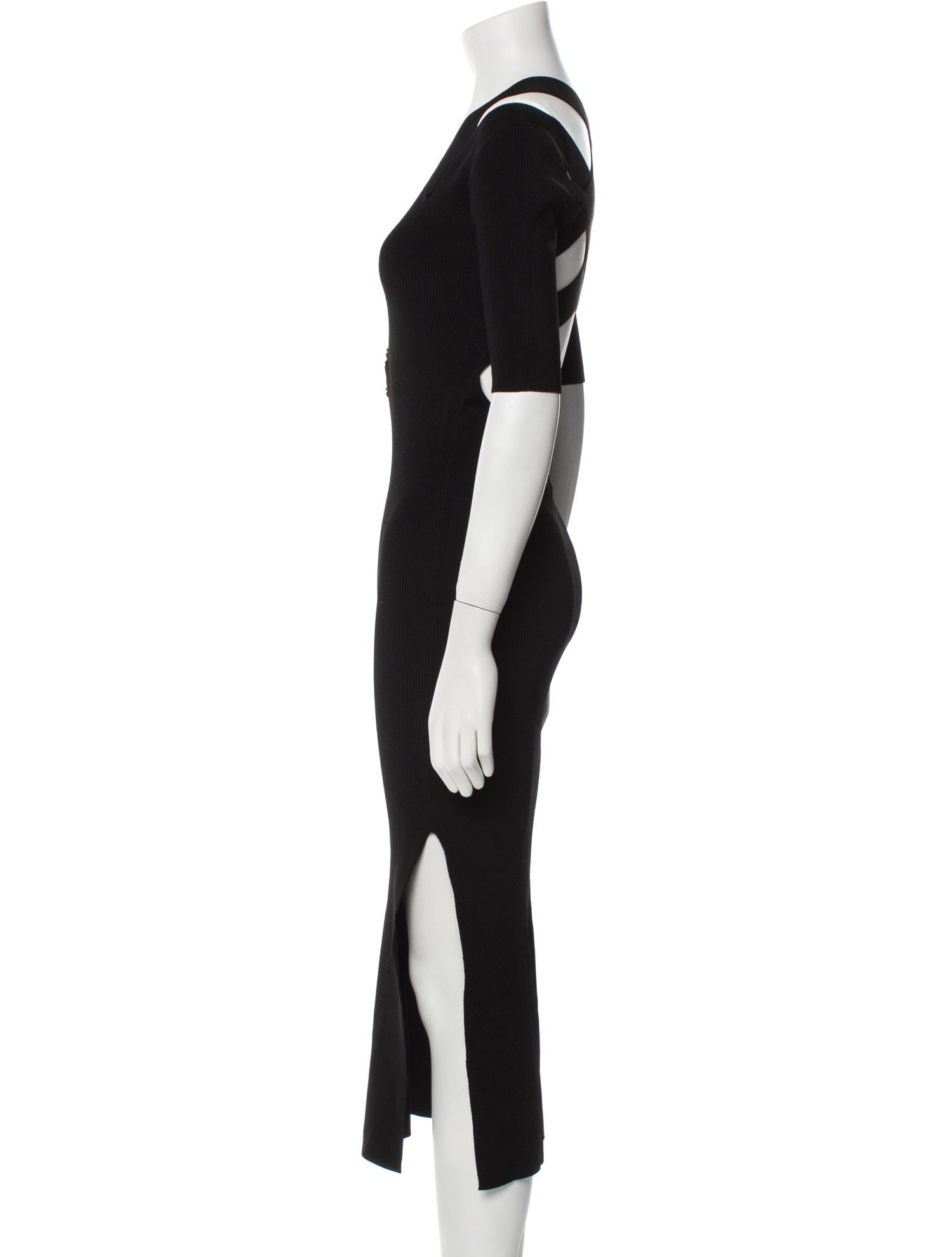 Versace Jeans Couture V-Neck Midi Length Dress