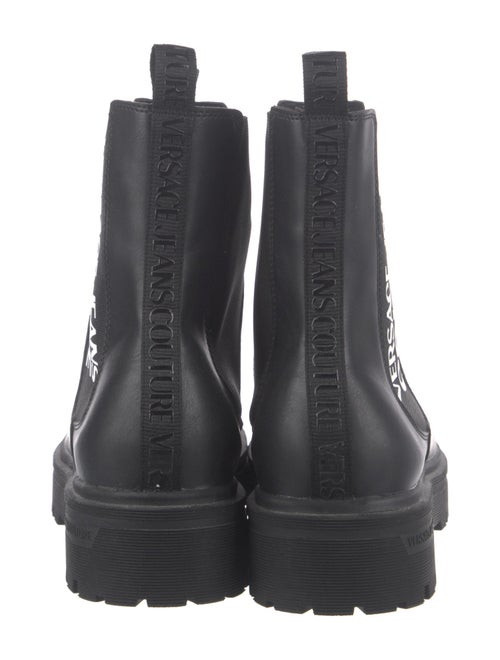 Versace Jeans Couture Leather Graphic Print Boots