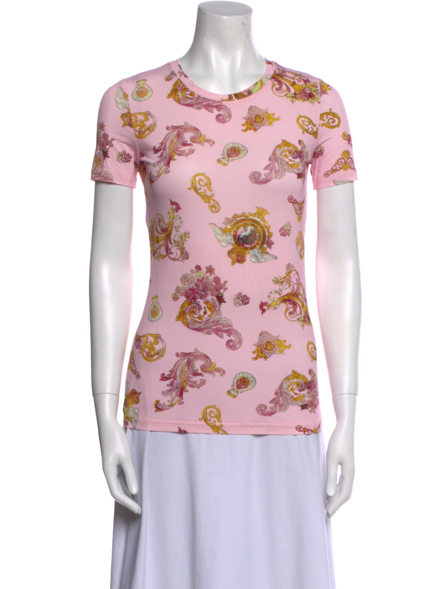 Versace Jeans Couture Printed Crew Neck T-Shirt w/ Tags