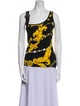 Versace Jeans Couture Floral Print Scoop Neck Top