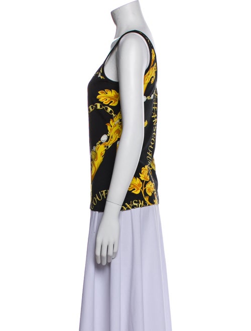 Versace Jeans Couture Floral Print Scoop Neck Top