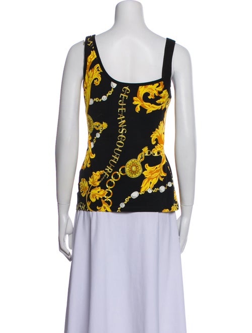 Versace Jeans Couture Floral Print Scoop Neck Top