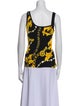 Versace Jeans Couture Floral Print Scoop Neck Top