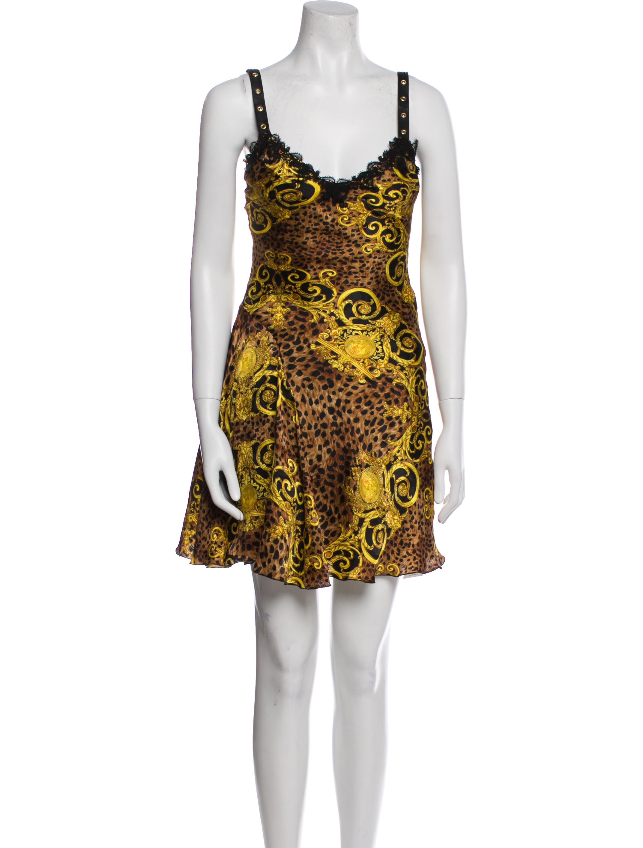 Versace Jeans Couture Paisley Print Knee-Length Dress