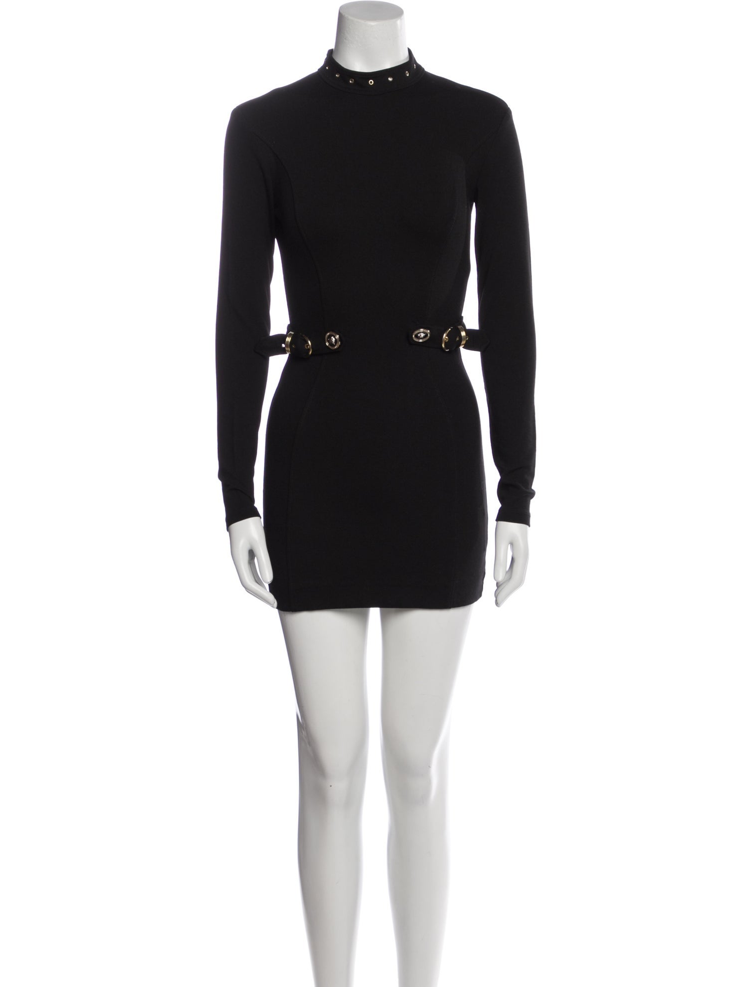 Versace Jeans Couture Mock Neck Mini Dress