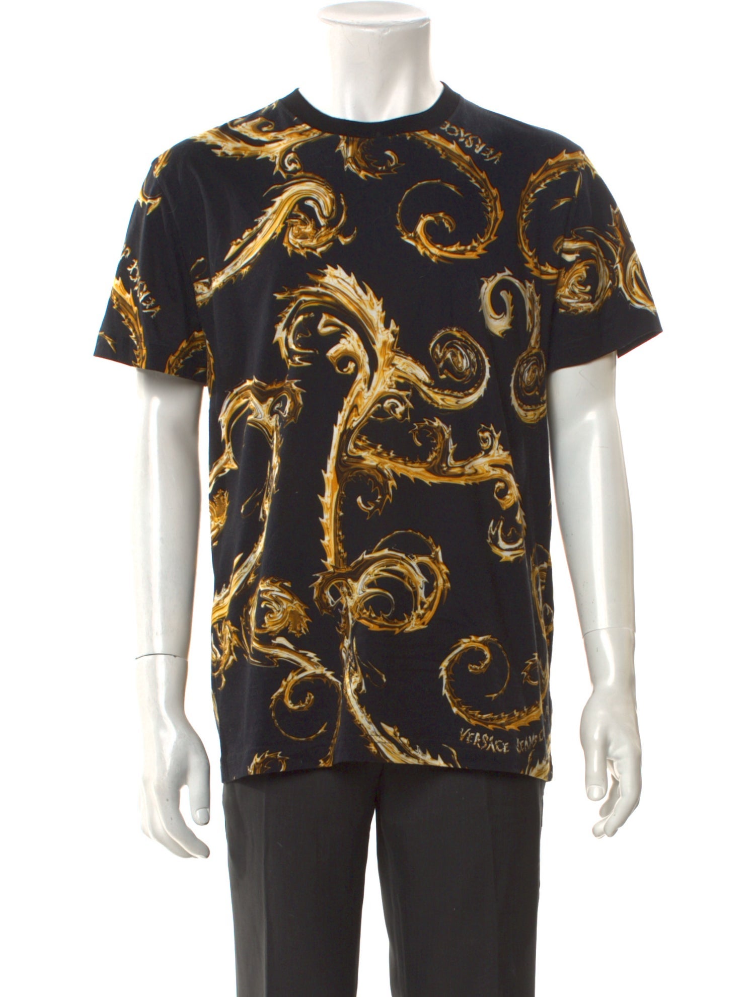 Versace Jeans Couture Animal Print Crew Neck T-Shirt