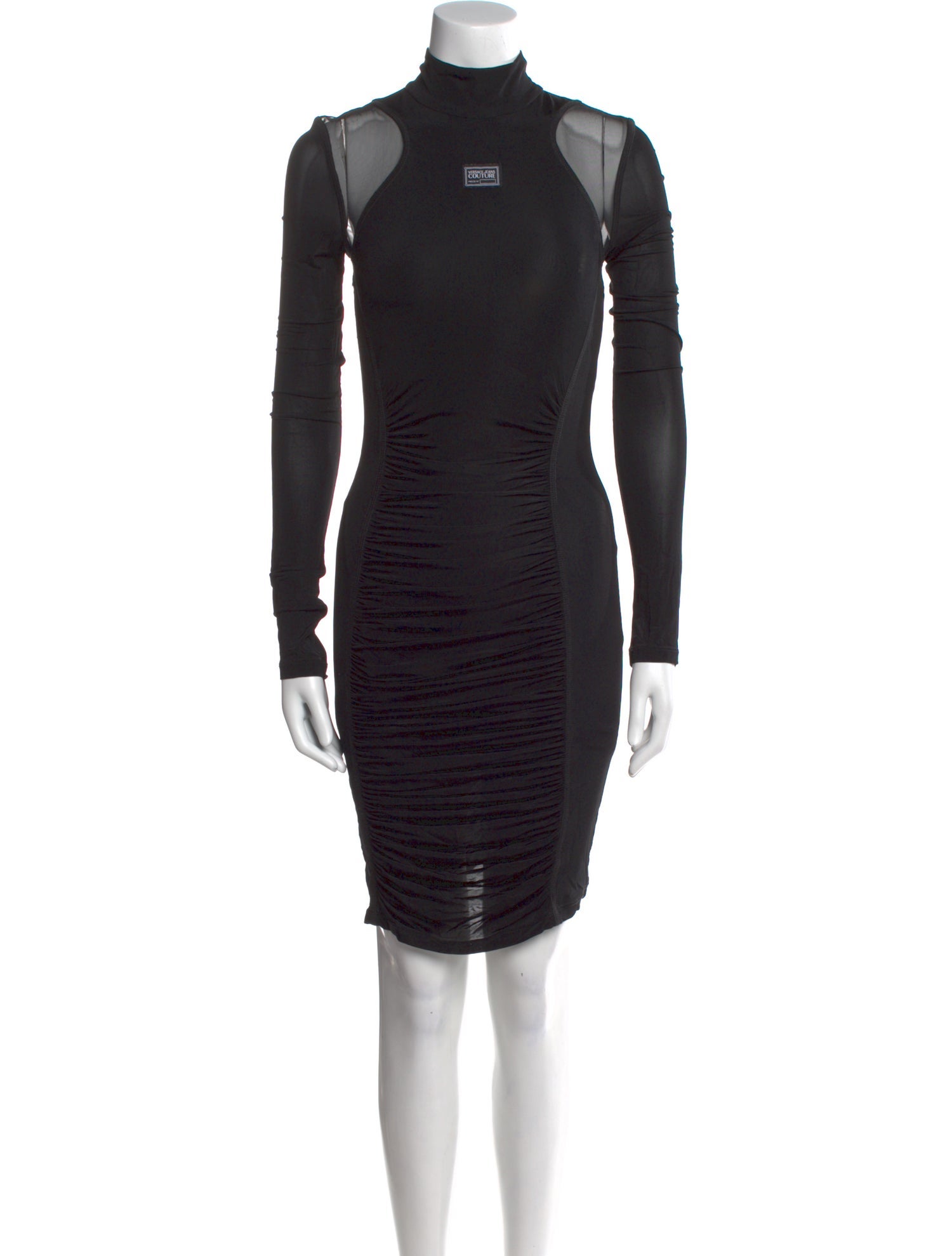 Versace Jeans Couture Mock Neck Mini Dress