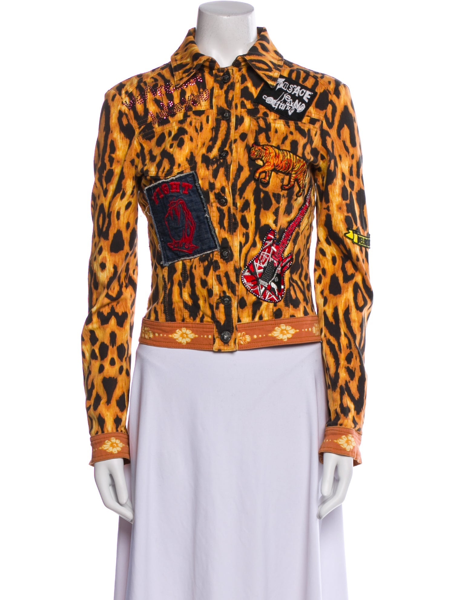 Versace Jeans Couture Animal Print Utility Jacket