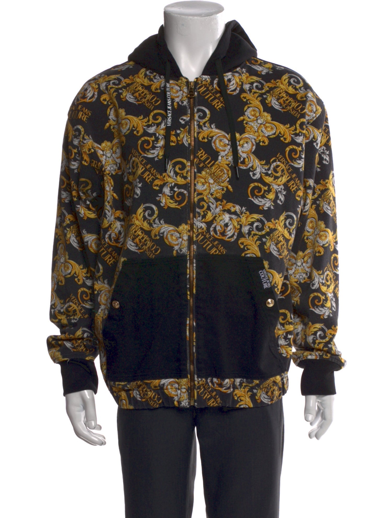 Versace Jeans Couture Floral Print Crew Neck Hoodie