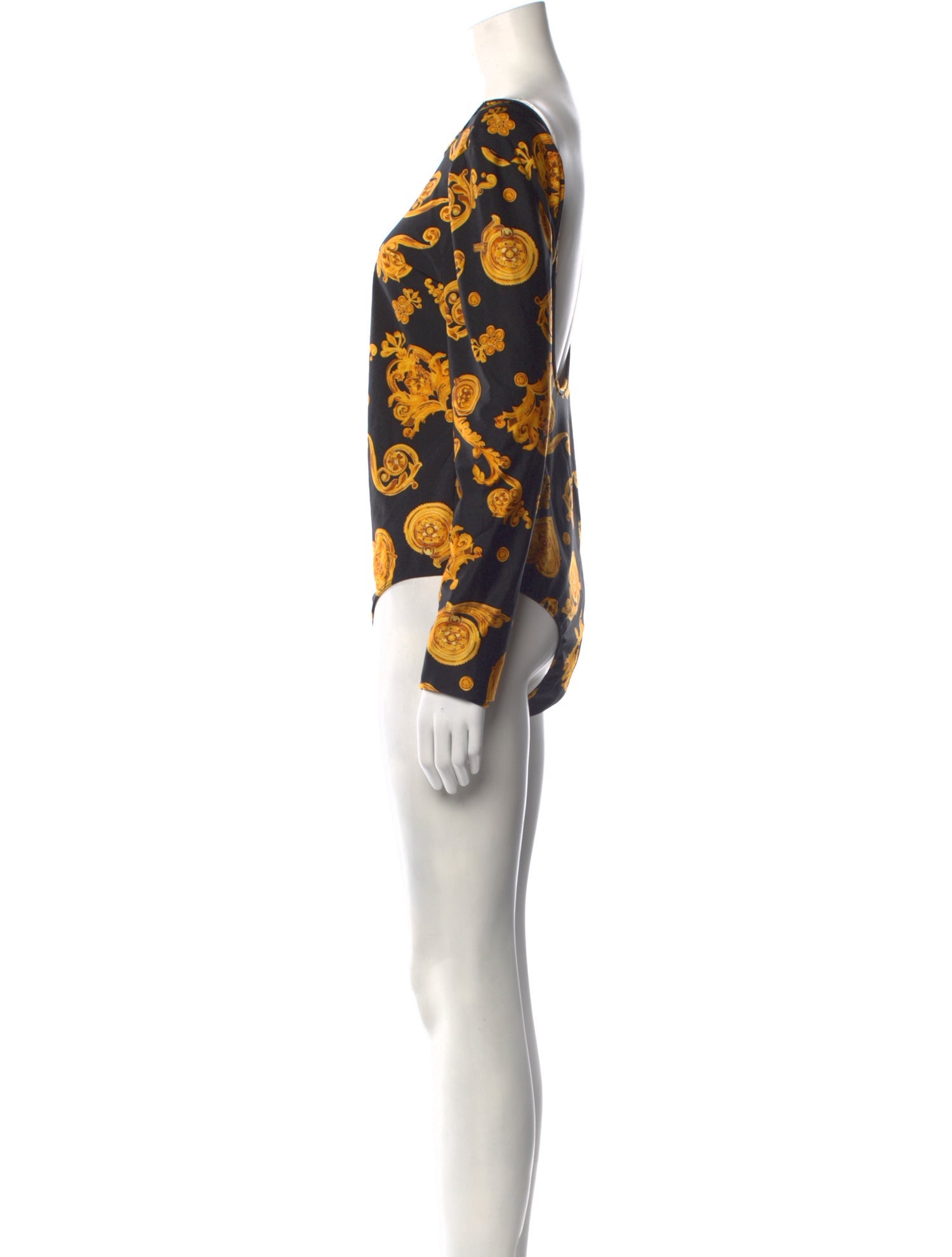 Versace Jeans Couture Printed Bateau Neckline Bodysuit