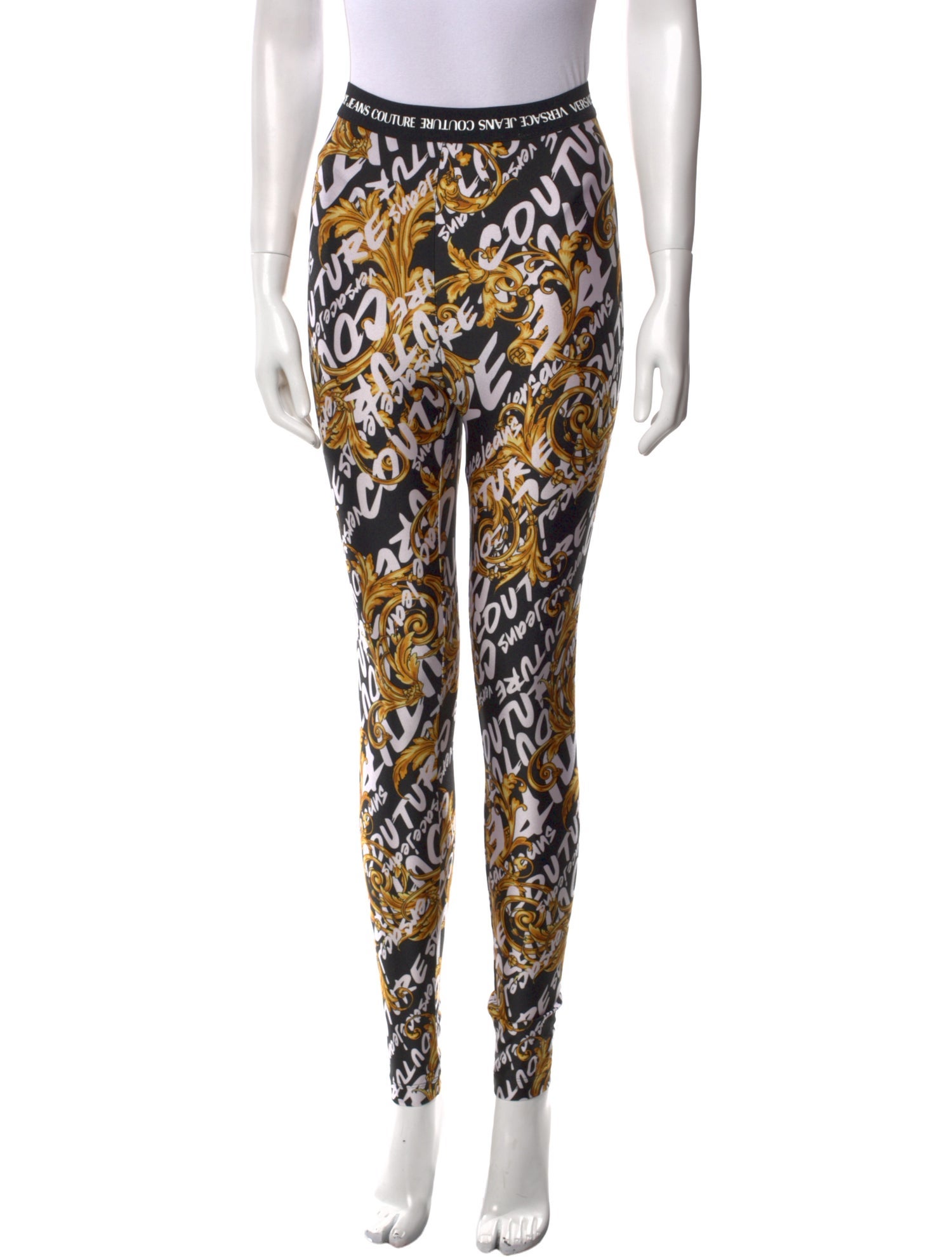 Versace Jeans Couture Printed Skinny Leg Pants