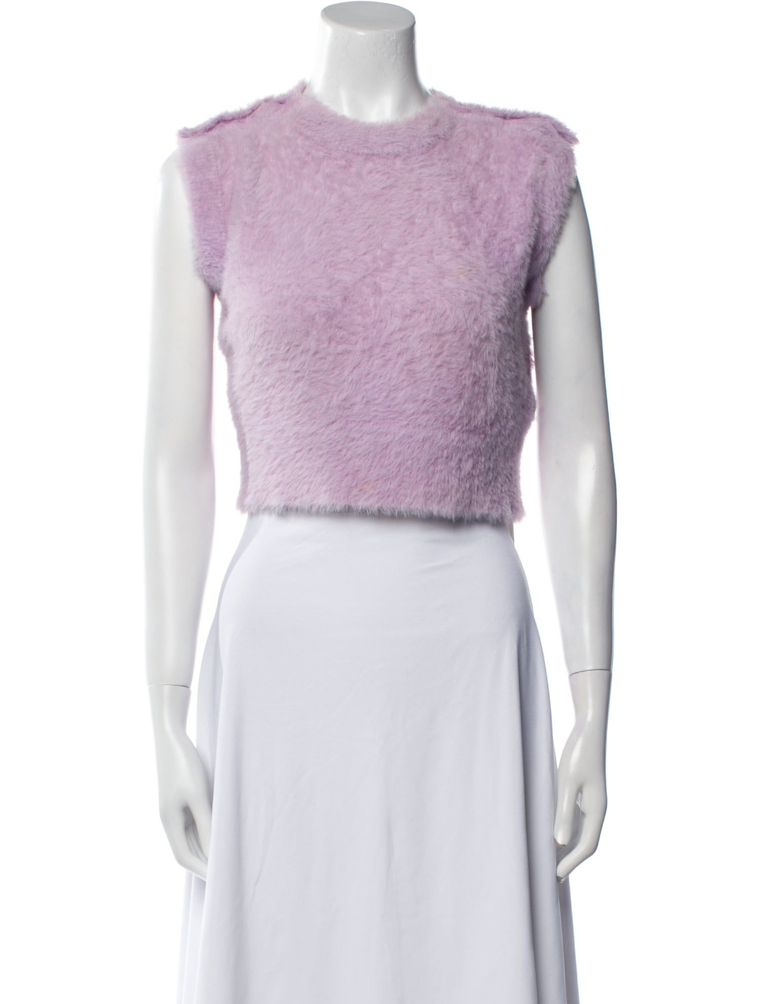 Versace Jeans Couture Crew Neck Sleeveless Crop Top