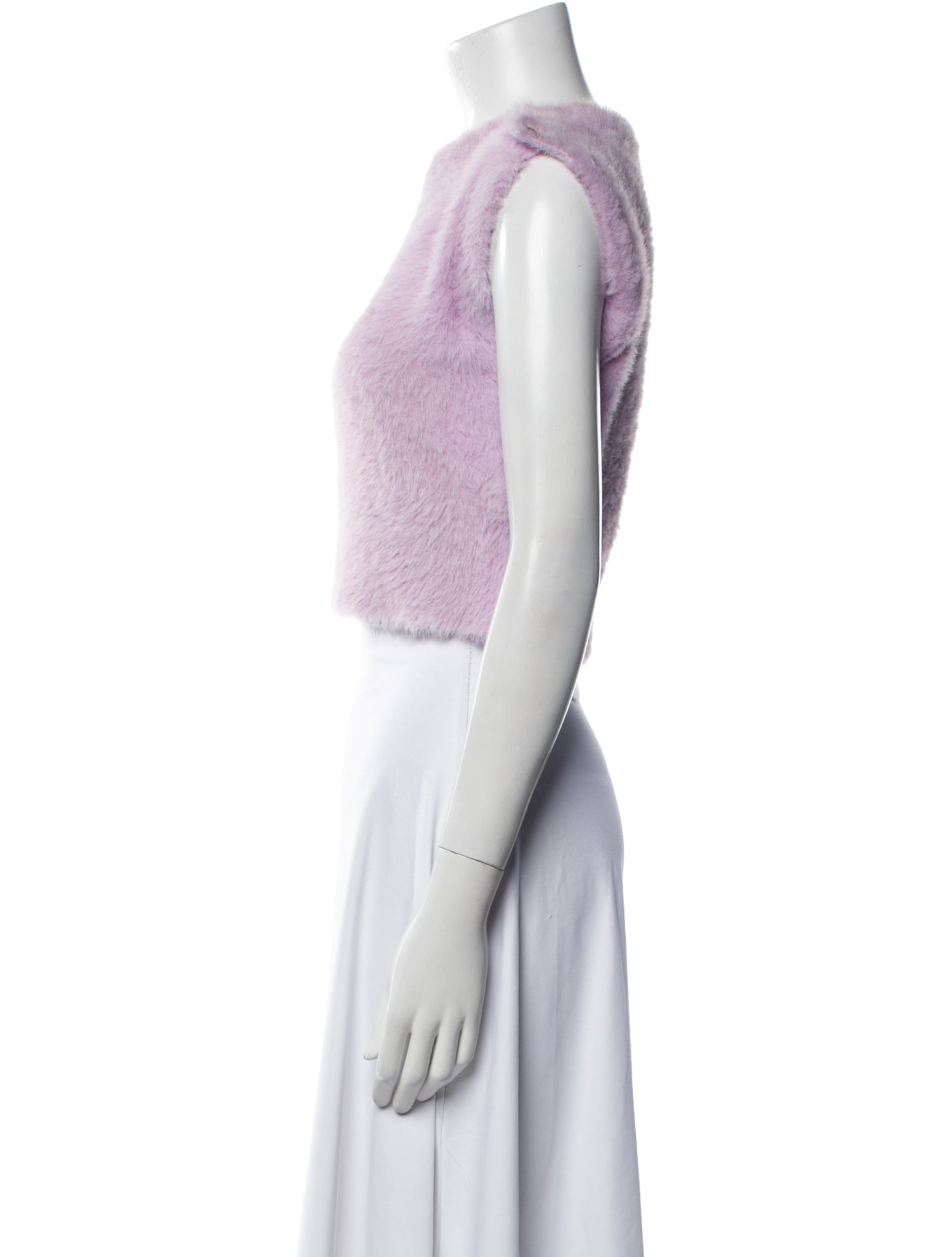 Versace Jeans Couture Crew Neck Sleeveless Crop Top