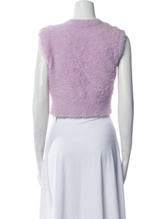 Versace Jeans Couture Crew Neck Sleeveless Crop Top