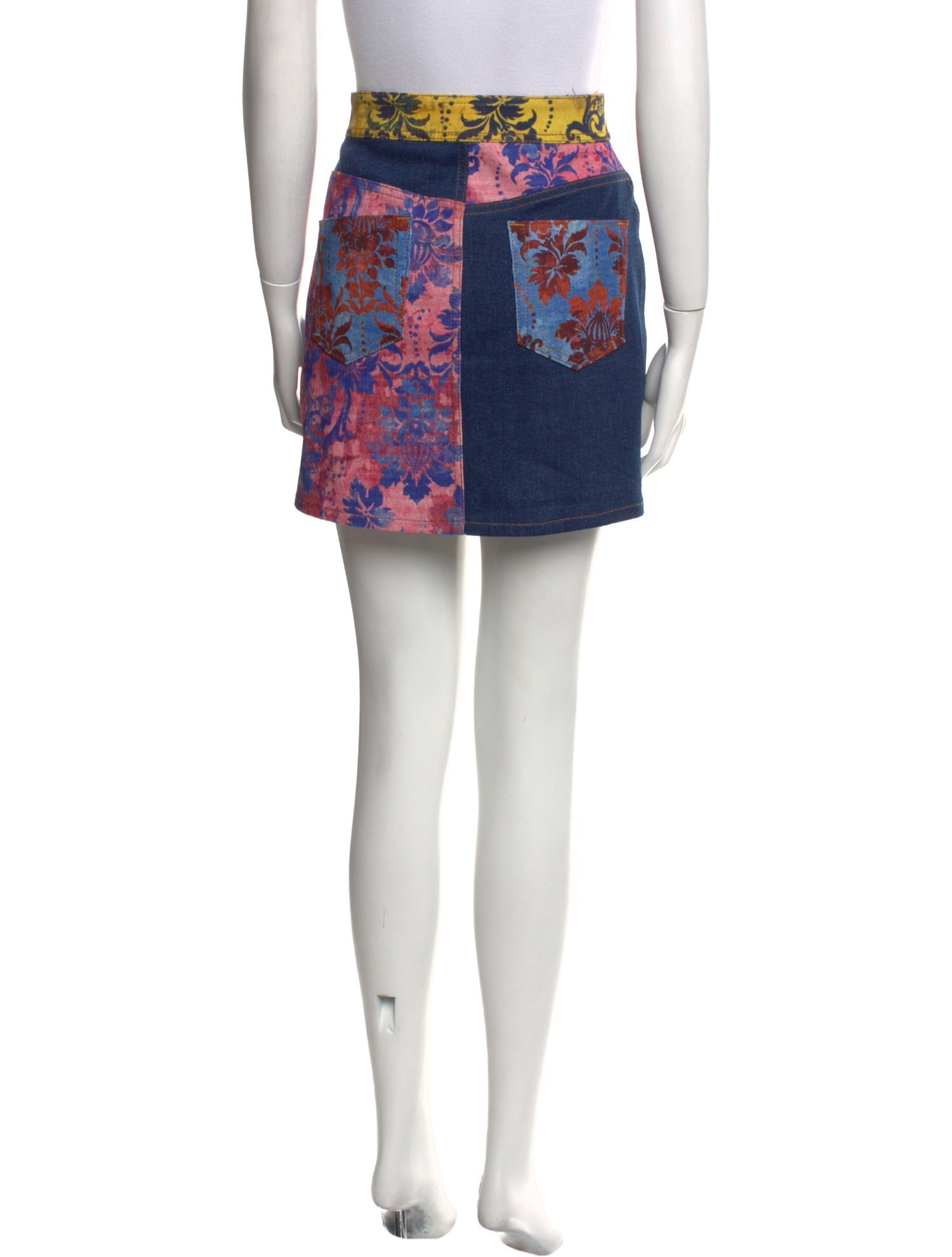 Versace Jeans Couture Floral Print Mini Skirt