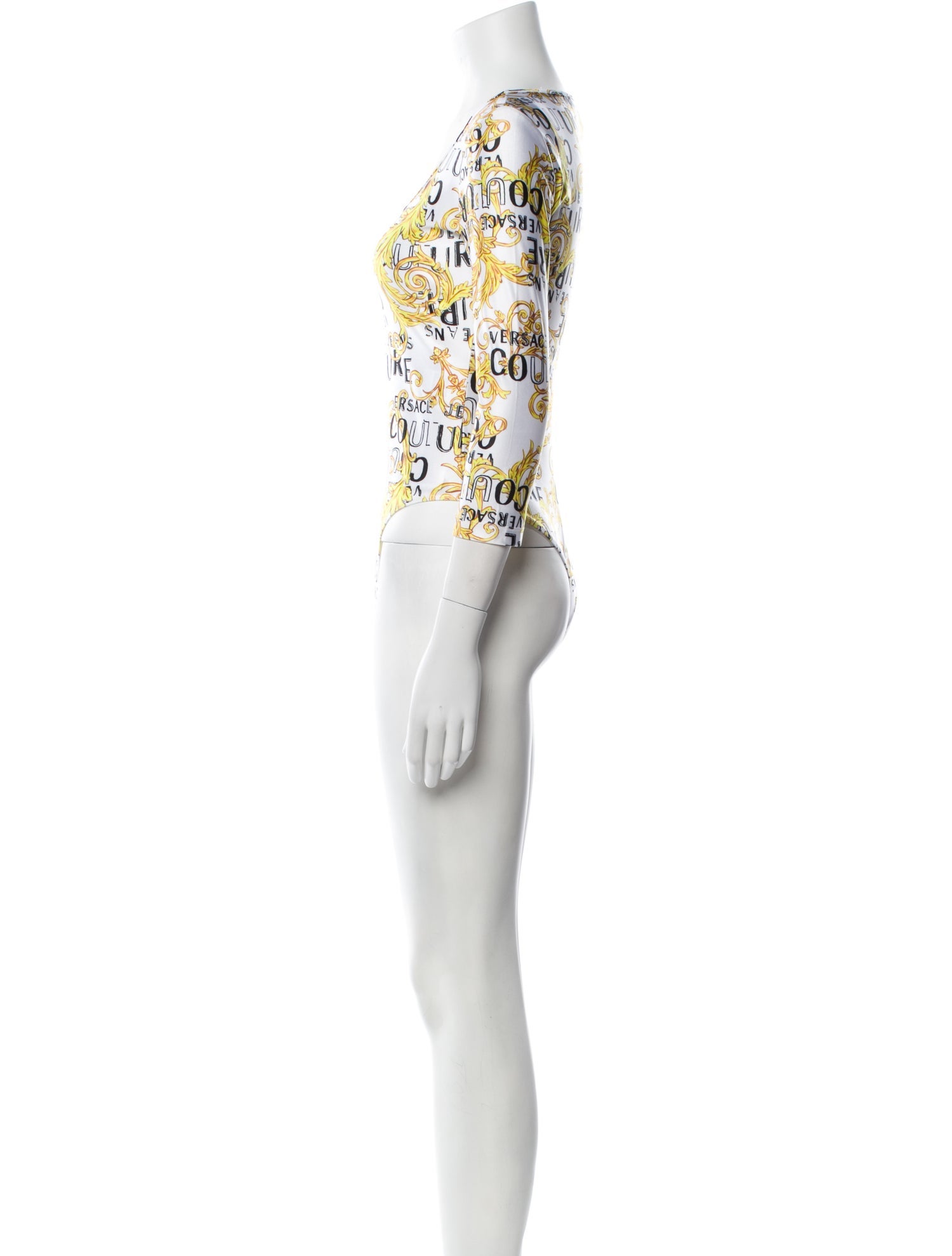 Versace Jeans Couture Printed Scoop Neck Bodysuit