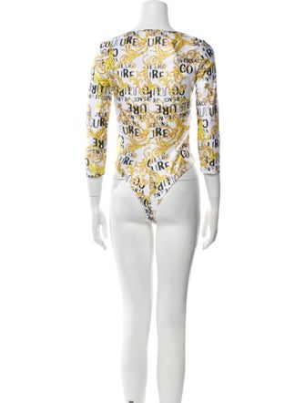 Versace Jeans Couture Printed Scoop Neck Bodysuit