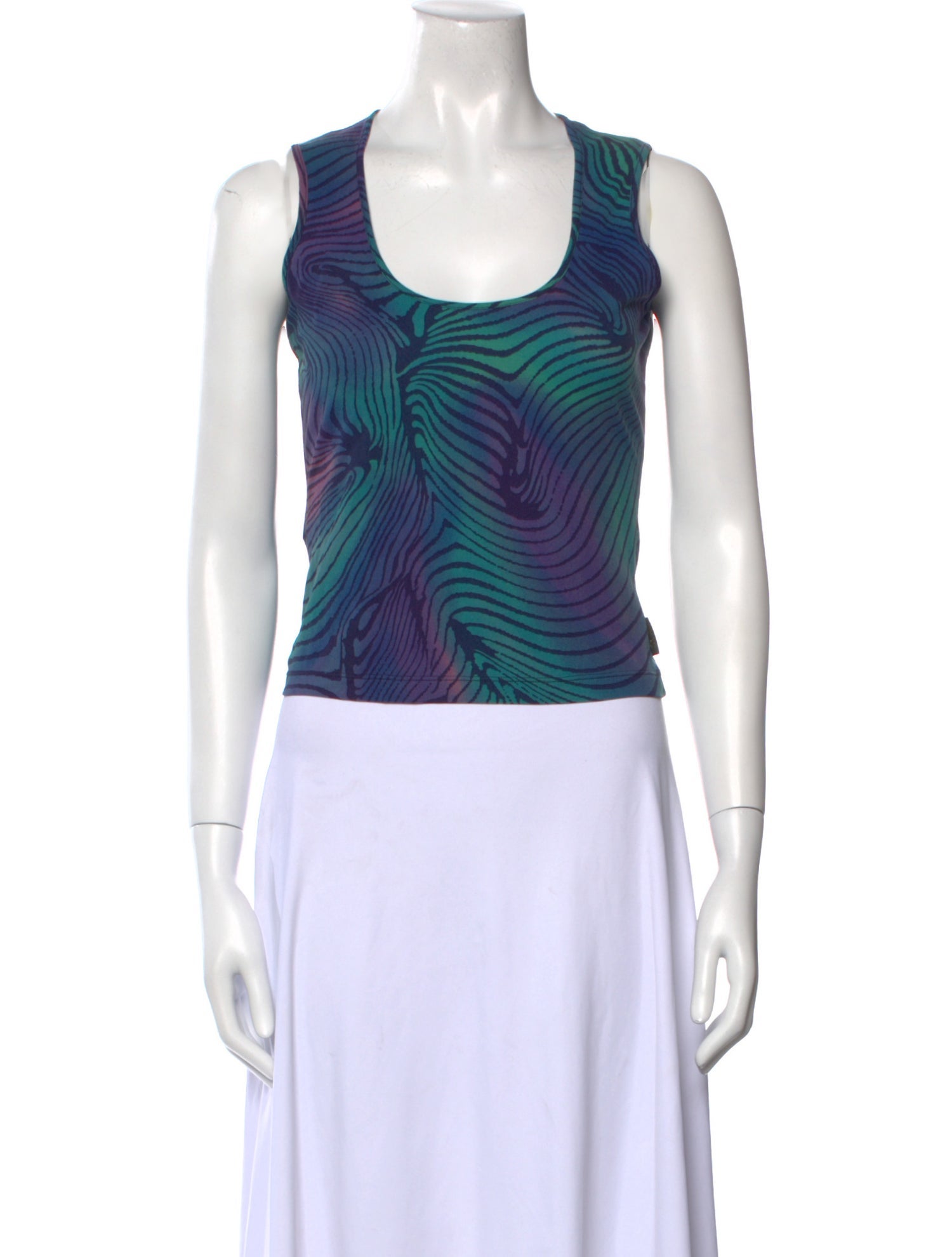 Versace Jeans Couture 2000's Nylon Crop Top