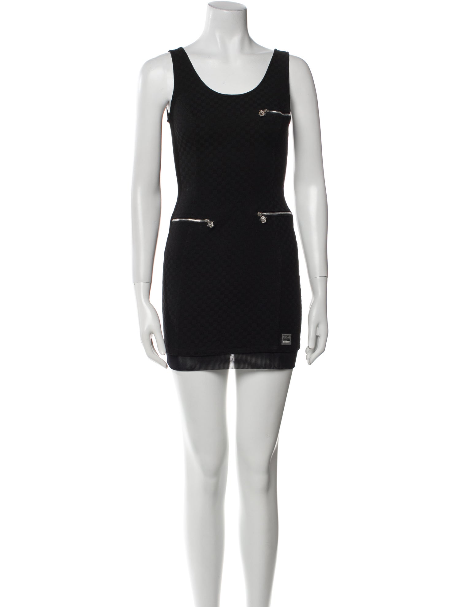 Versace Jeans Couture Scoop Neck Mini Dress