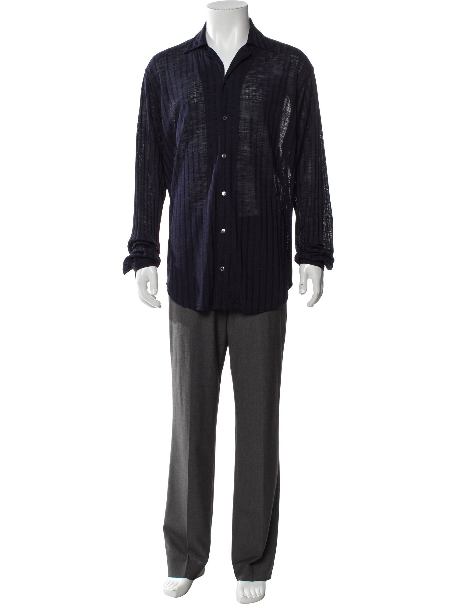 Versace Jeans Couture Plaid Print Long Sleeve Shirt