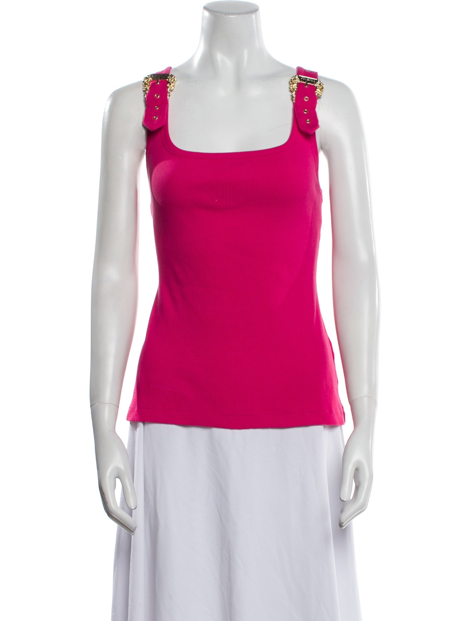 Versace Jeans Couture Square Neckline Sleeveless Top