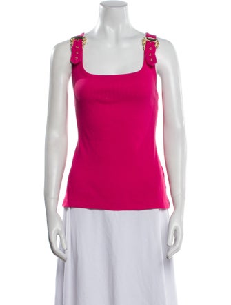 Versace Jeans Couture Square Neckline Sleeveless Top