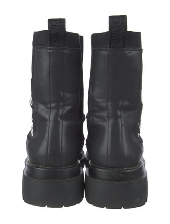 Versace Jeans Couture Leather Graphic Print Chelsea Boots