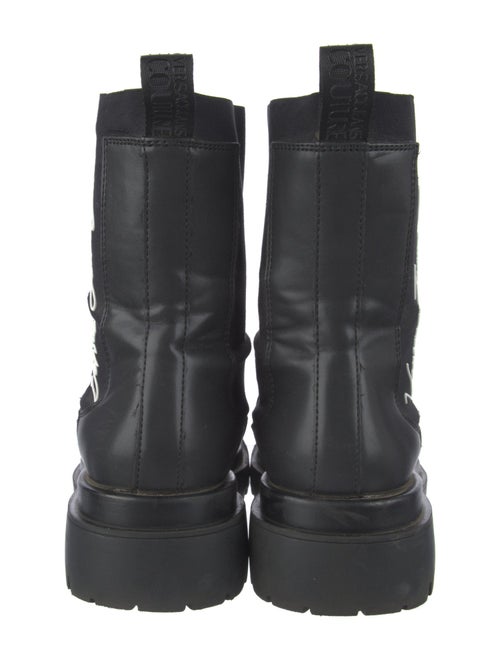 Versace Jeans Couture Leather Graphic Print Chelsea Boots