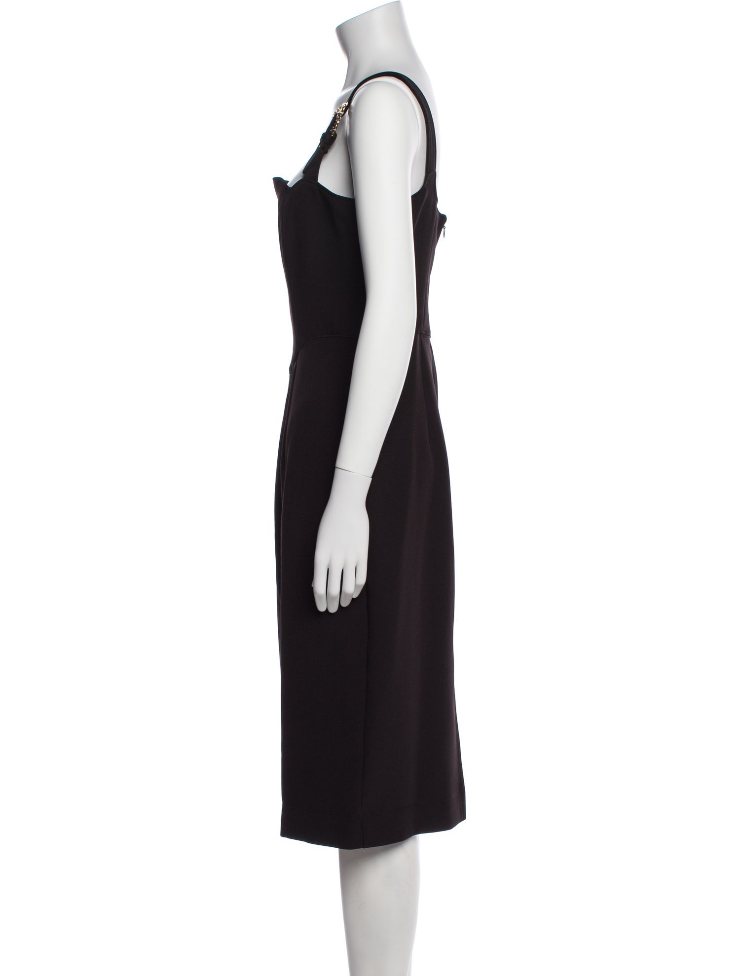 Versace Jeans Couture Square Neckline Midi Length Dress