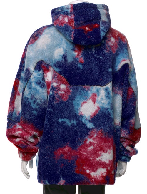 Versace Jeans Couture Tie-Dye Print Mock Neck Hoodie