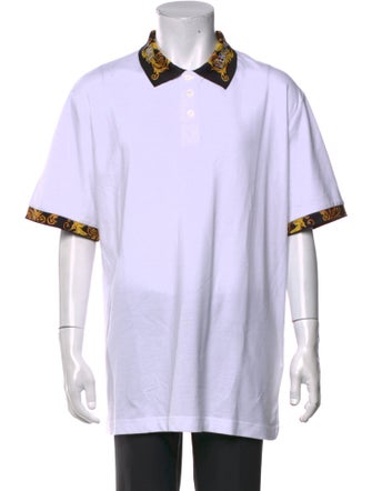 Versace Jeans Couture Graphic Print Collar Polo Shirt