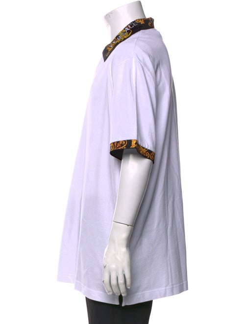 Versace Jeans Couture Graphic Print Collar Polo Shirt