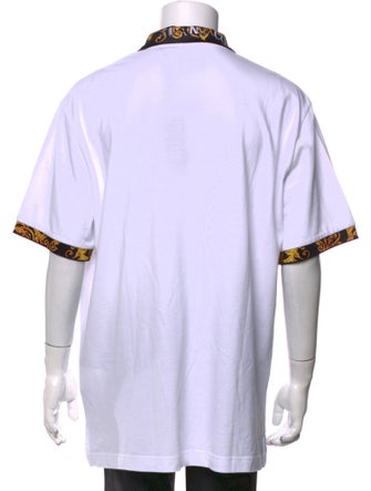 Versace Jeans Couture Graphic Print Collar Polo Shirt