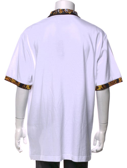 Versace Jeans Couture Graphic Print Collar Polo Shirt